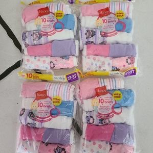 NWT Hanes 10-pk toddler girls 2t-3t